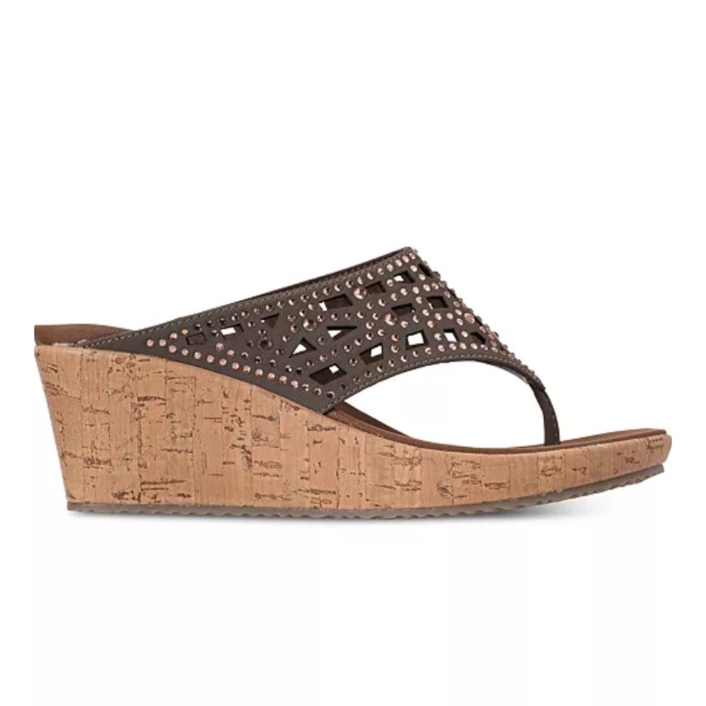 Skechers Cali Beverlee Dazled Wedge Sandals - New (no box) - Picture 2 of 10